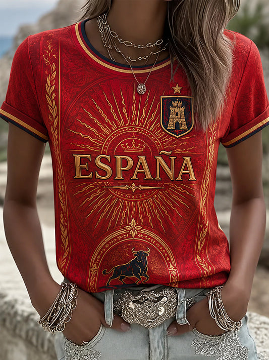Women's Gift For Football Fans Print Casual Tee