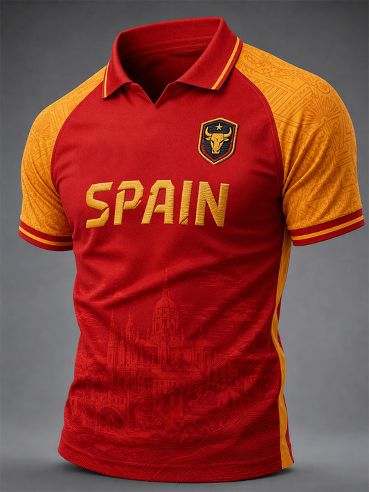 Men's Gift For Football Fans Print Casual Polo