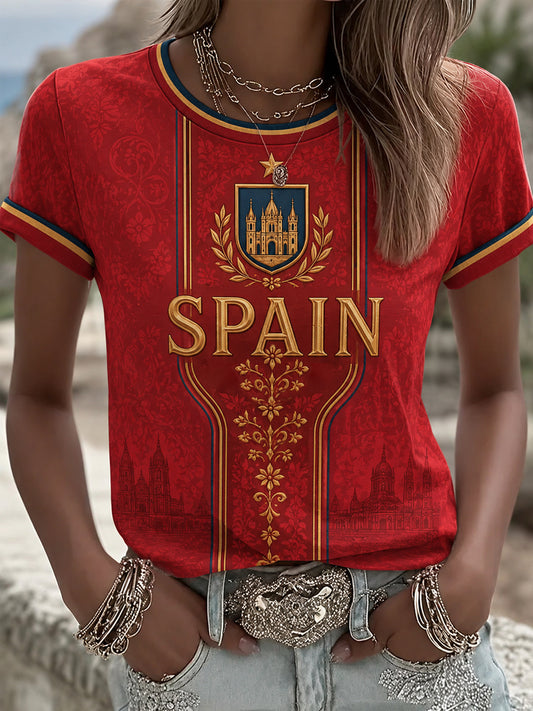 Women's Gift For Football Fans Print Casual Tee