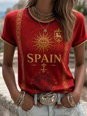 Women's Gift For Football Fans Print Casual Tee