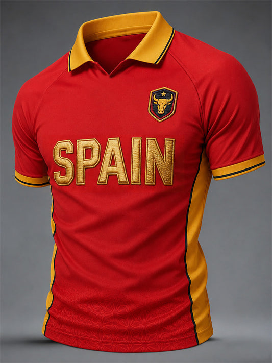 Men's Gift For Football Fans Print Casual Polo