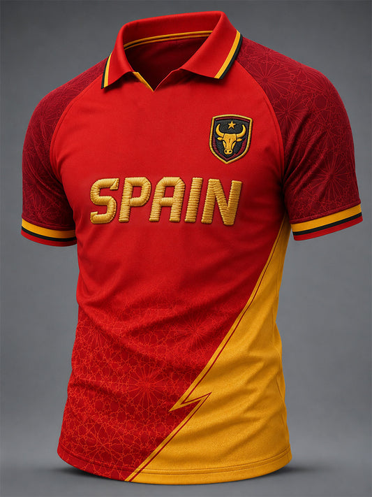 Men's Gift For Football Fans Print Casual Polo