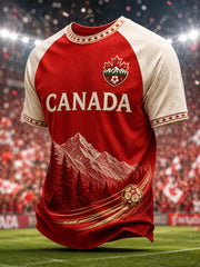 Men's Gift For Football Fans Print Casual Tee