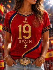 Women's Gift For Football Fans Print Casual Tee