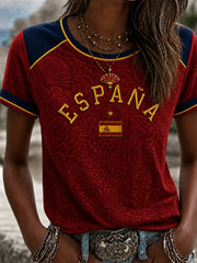 Women's Gift For Football Fans Print Casual Short Sleeve T-shirt