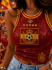 Women's Gift For Football Fans Print Casual  Vest