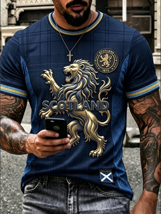 Men's UK Football Lover Scotland Printed short sleeves t-shirt