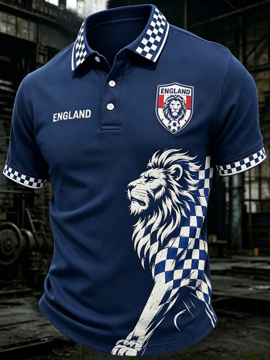 Men's UK Football Lover England Printed polo shirt