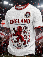 Men's Gift For Football Fans Print Casual V-neck Short Sleeve T-shirt