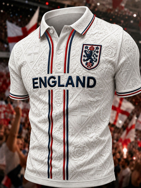 Men's Gift For Football Fans Print Casual V-neck Short Sleeve Top