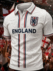 Men's Gift For Football Fans Print Casual V-neck Short Sleeve Top