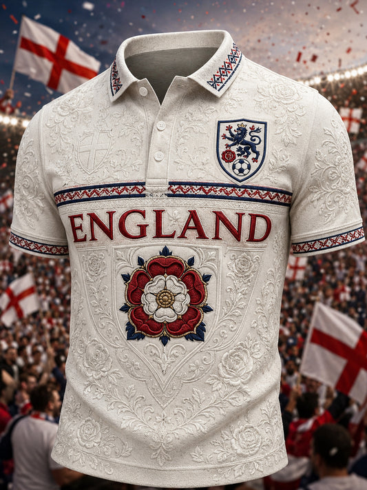 Men's Gift For Football Fans Print Casual V-neck Short Sleeve Top