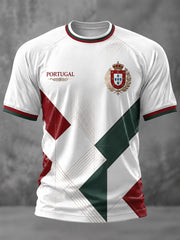 Men's Portuguese Football Printed Casual short sleeves t-shirt