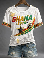 Women's 2026 Ghana Football Style T-shirt
