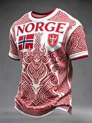 Men's Norge Football Printed T-shirt