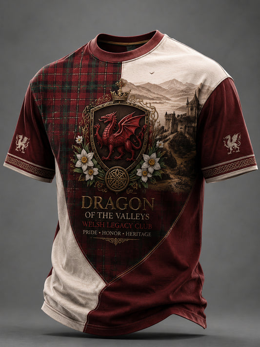 Men's Welsh Dragon Printed T-shirt