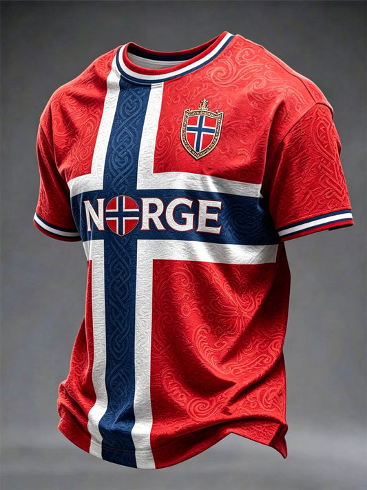 Men's Norge Football Printed T-shirt