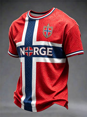 Men's Norge Football Printed T-shirt