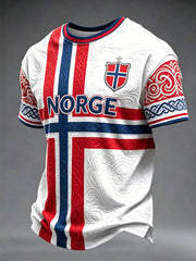 Men's Norge Football Printed T-shirt