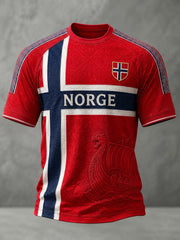 Men's Norge Football Printed T-shirt