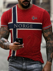 Men's Norge Football Printed T-shirt