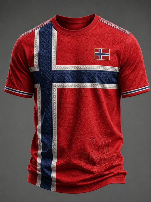 Men's Norge Football Printed T-shirt