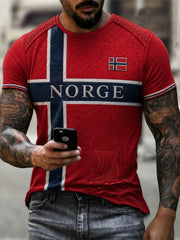 Men's Norge Football Printed T-shirt