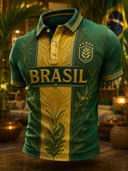Men's Brasil Print Casual Polo