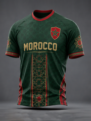 Men's Morocco Football Printed short sleeve t-shirt