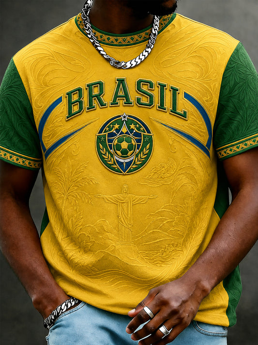 Men's Brasil Print Casual Tee