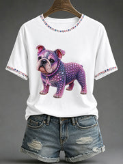 Women's Breast Cancer Awareness Print Casual T-Shirt