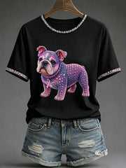 Women's Breast Cancer Awareness Print Casual T-Shirt