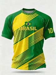 Men's Brazil Football Short Sleeve T-shirt