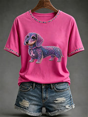 Women's Breast Cancer Awareness Print Casual T-Shirt