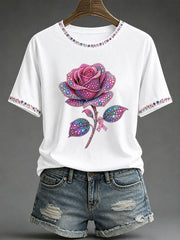Women's Breast Cancer Awareness Print Casual T-Shirt