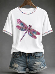 Women's Breast Cancer Awareness Print Casual T-Shirt