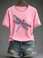 Women's Breast Cancer Awareness Print Casual T-Shirt