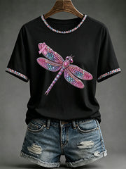 Women's Breast Cancer Awareness Print Casual T-Shirt