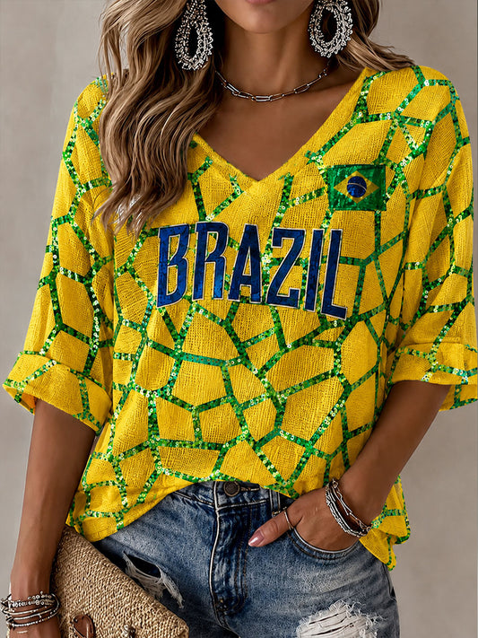 Women's Brazil Waffle T-shirt