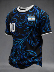 Men's Argentina Football Short Seeves T-shirt
