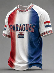 Men's 2026 Paraguay Football Style T-shirt