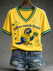 Women's Off To Watch Brazil Short-sleeved T-shirt