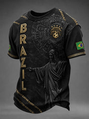 Men's Brazil Football Short Sleeves T-shirt