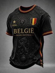 Men's Belgium Football Short Sleeves T-shirt