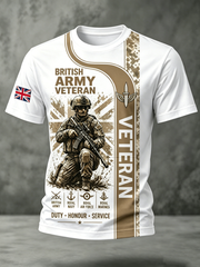 Men's British Veteran Print short sleeves t-shirt