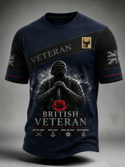 Men's British Veteran Print short sleeves t-shirt