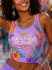 Women's Caribbean Carnival Print Casual Tank Top