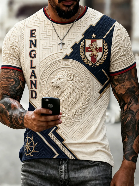 Men's England Printed short sleeves t-shirt