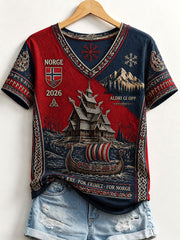 Women's Norway Viking V-Neck T-Shirts