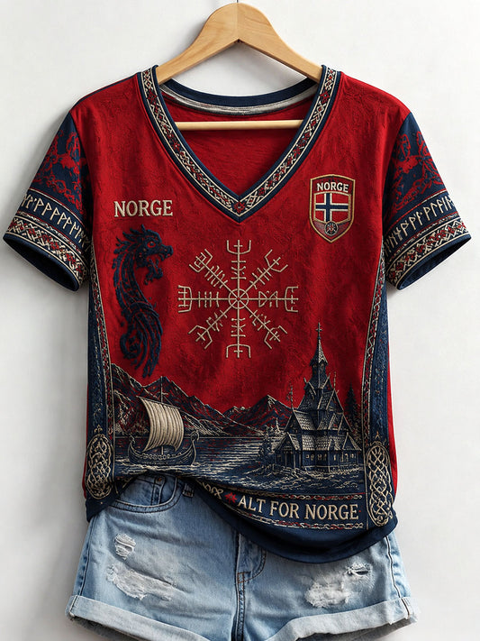 Women's Norway Viking V-Neck T-Shirts